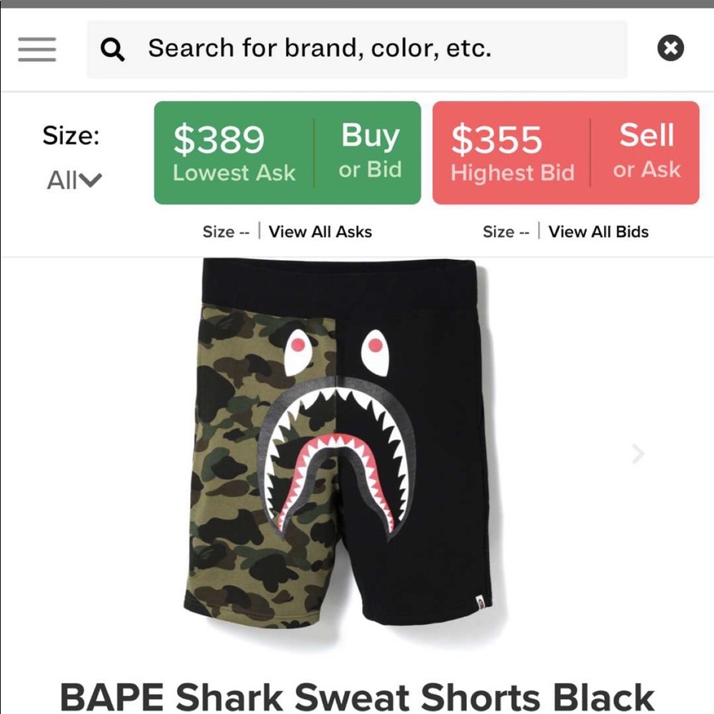 BAPE SHORTS - Picture 2 of 3